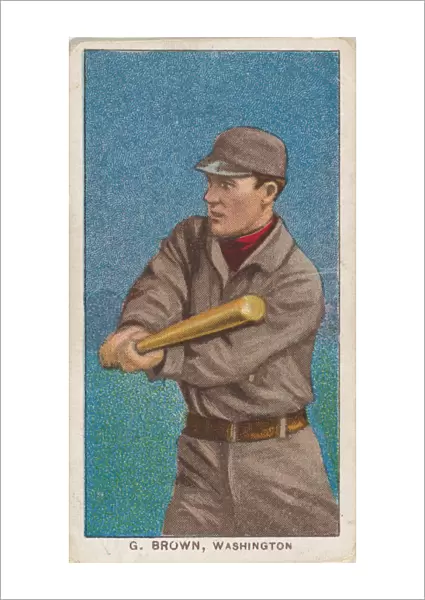 G. Brown, Washington, American League, from the White Border series (T206) for the Amer