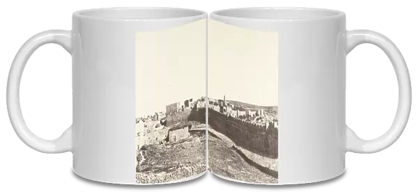 Jerusalem, Forteresse de Sion, 1854. Creator: Auguste Salzmann