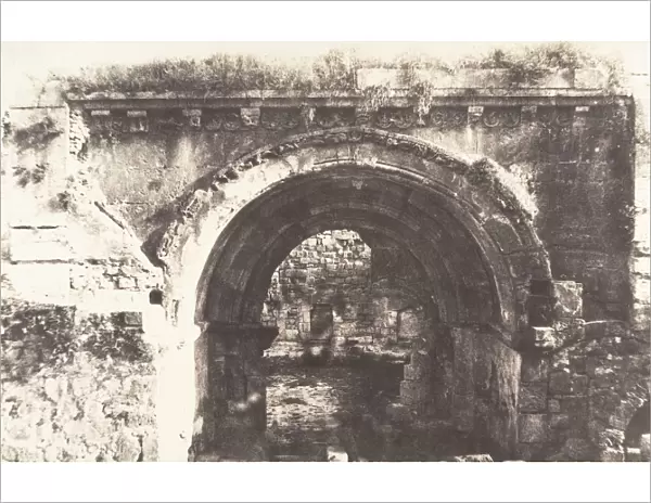 Jerusalem, Sainte-Marie-la-Grande, Portail, 1854. Creator: Auguste Salzmann