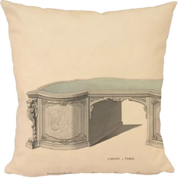 Design for Library Table, 1835-1900. Creator: Robert William Hume