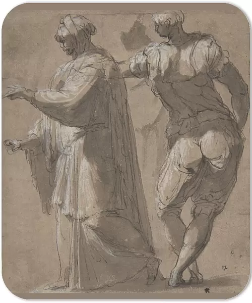 Two Standing Male Figures, 1501-47. Creator: Perino del Vaga