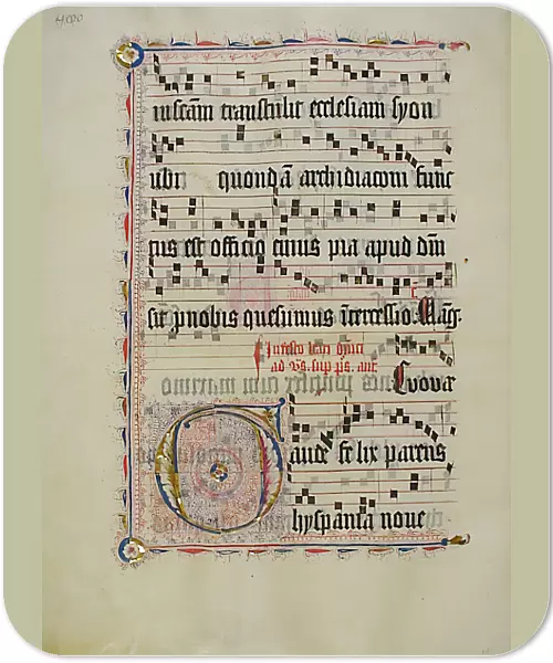Manuscript Leaf with Initial G, from an Antiphonary, German, second quarter 15th century