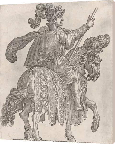 Plate 11: Titus Vespasian on horseback facing right from the First Twelve Emperors o