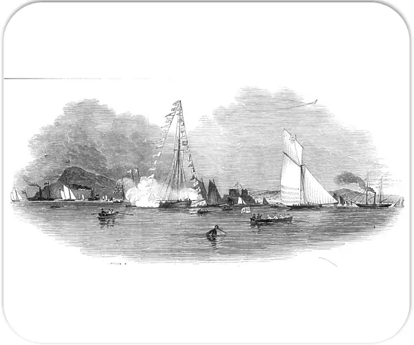 Weston-super-Mare Regatta, from the sea - drawn by Condy, 1845. Creator: Smyth