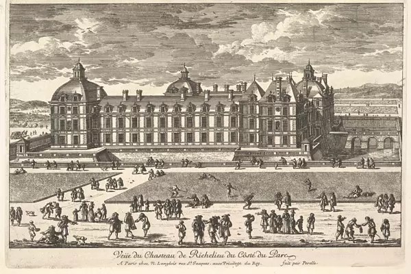 Veüe du Chateau de Richelieu du Cotedu Parc, 17th century