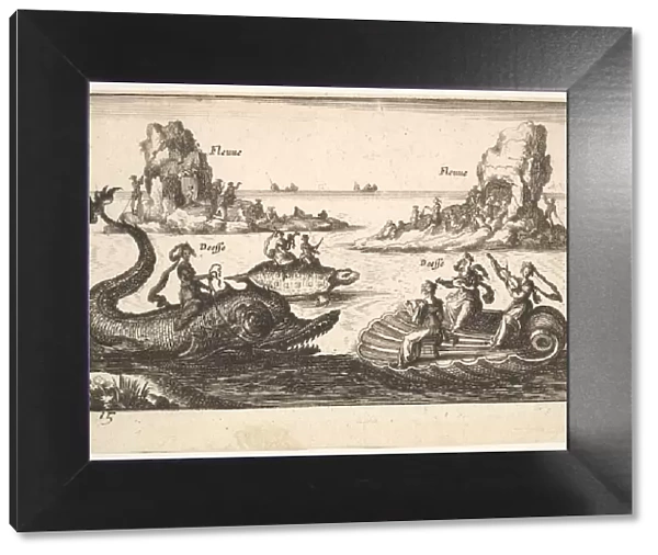 Plate 15: Rivers and goddesses, with floating islands guided by pole bearers
