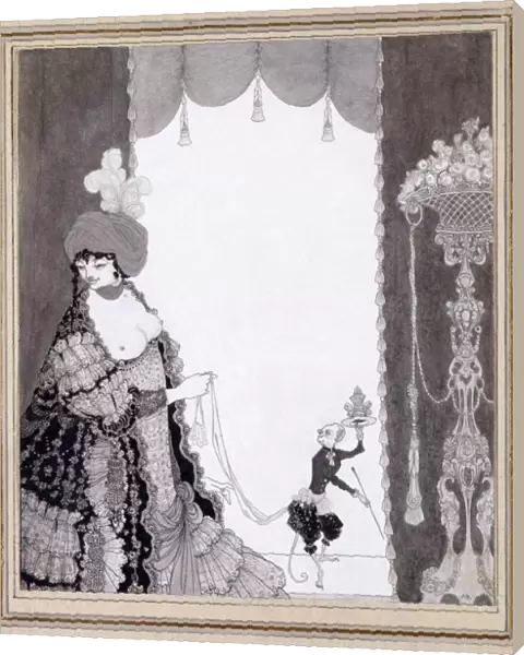 The Lady with the Monkey, 1897. Creator: Beardsley, Aubrey