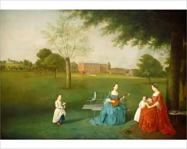 Members of the Maynard Family in the Park at Waltons, c. 1755  /  1762. Creator: Arthur Devis