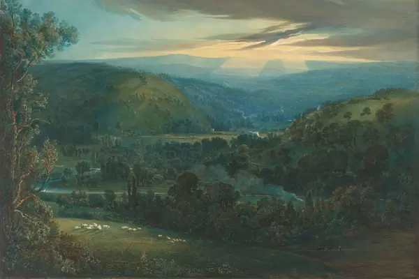 Dawn in the Valleys of Devon, 1832. Creator: William Turner