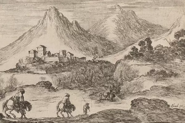 Landscape with Castle, 1641. Creator: Stefano della Bella