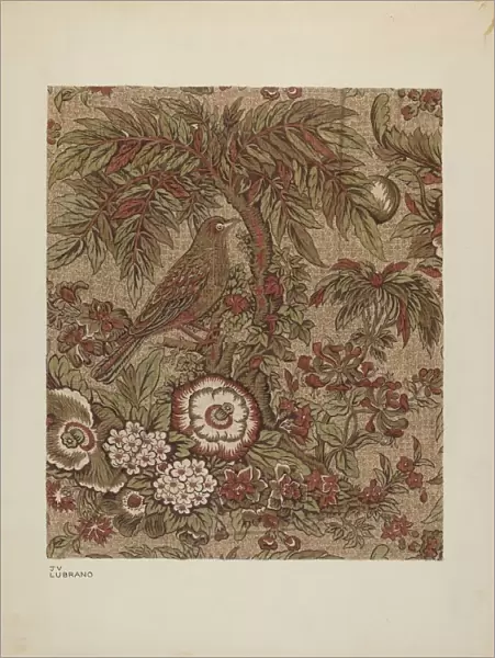 Printed Cotton Chintz, c. 1940. Creator: Joseph Lubrano