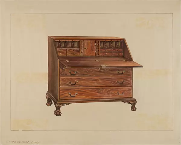Desk, c. 1936. Creator: Isadore Goldberg