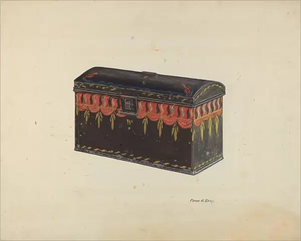 Toleware Tin Box, c. 1938. Creator: Frank Gray