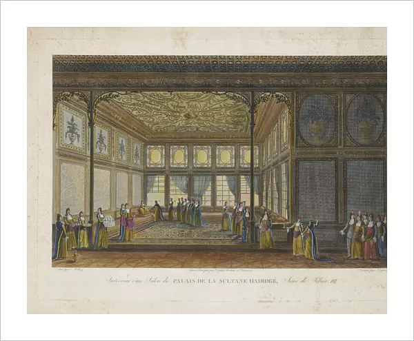 Interior in the Palace of princess Hatice Sultan, half sister of Sultan Selim III, c
