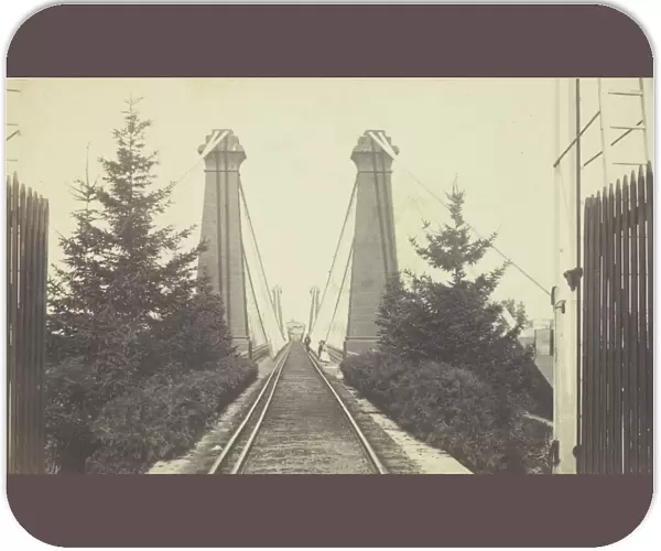 Railway Suspension Bridge, Niagara Falls, 19th century. Creator: S. Barnett