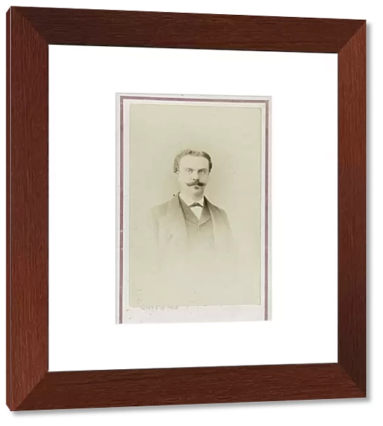Portrait of Guy de Maupassant, c. 1880. Creator: Photo studio Witz & Cie