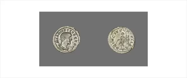 Denarius (Coin) Portraying the Emperor Maximus, late 235-early 236. Creator: Unknown