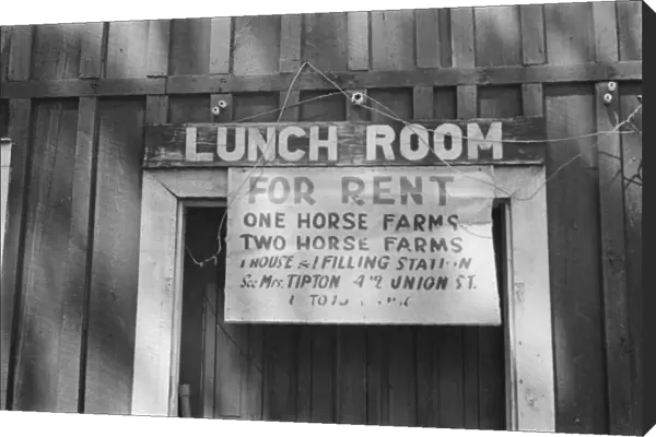 Tenant farm rental sign, Alabama, 1936. Creator: Walker Evans