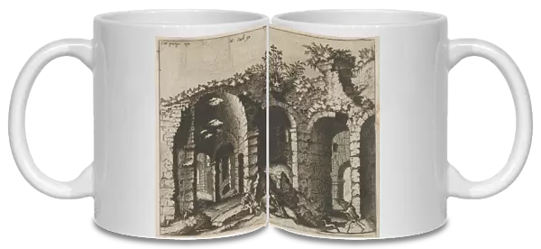 Ruins with Arched Vaults, from the series Roman Ruins and Buildings, 1562. Creators: Johannes van Doetecum I, Lucas van Doetecum