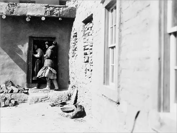 A Zuni doorway, c1903. Creator: Edward Sheriff Curtis