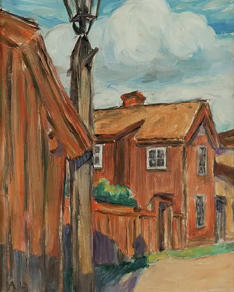 Pilot Edvin Johansson's farm, 1900. Creator: Abbe Lundgren