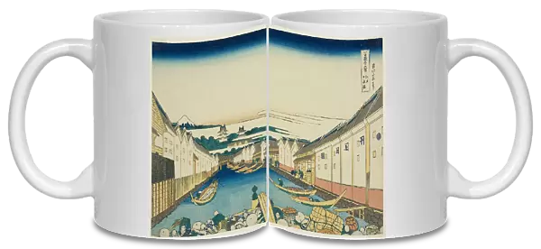 Nihonbashi Bridge in Edo (Edo Nihonbashi), from the series 'Thirty-six Views of Mount... c.1830 / 33. Creator: Hokusai. Nihonbashi Bridge in Edo (Edo Nihonbashi), from the series 'Thirty-six Views of Mount... c.1830 / 33. Creator: Hokusai
