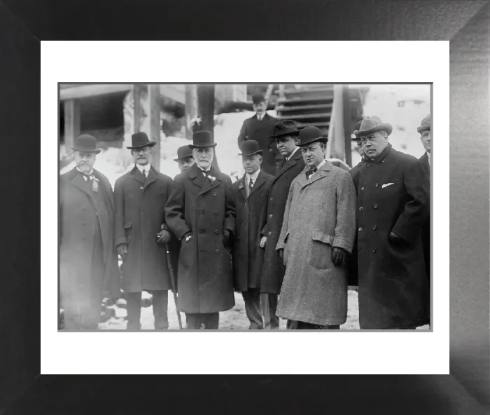 Framed Print : Print of officials at Storm King Mountain, 1912 Framed Print : Print of officials at Storm King Mountain, 1912