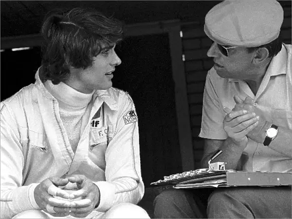 Formula One World Championship: Francois Cevert March 701, made his Grand Prix debut replacing Johnny Servoz-Gavin at Tyrrell, seen her with Ken Tyrrell