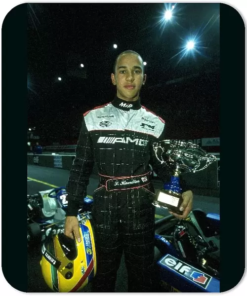ELF Karting Masters 2000: Lewis Hamilton won Saturdays final but suffered a fuel feed problem on Sunday