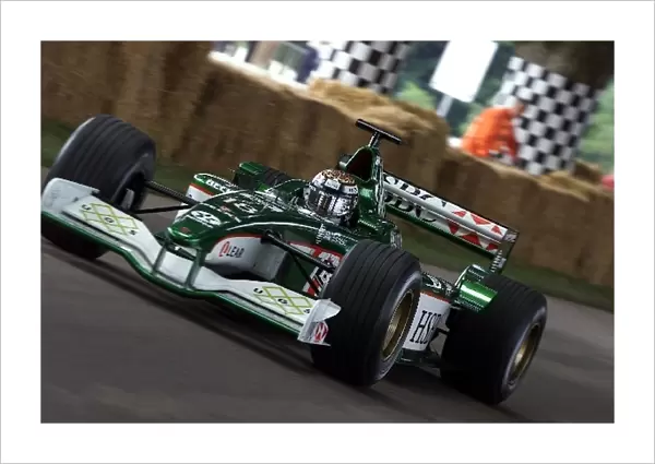 Festival Of Speed: Eddie Irvine demonstrates the Jaguar with style
