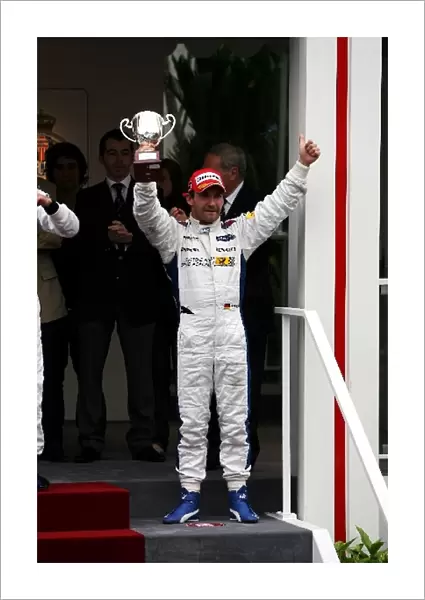 GP2 Series: Third placed Timo Glock iSport International celebrates on the podium