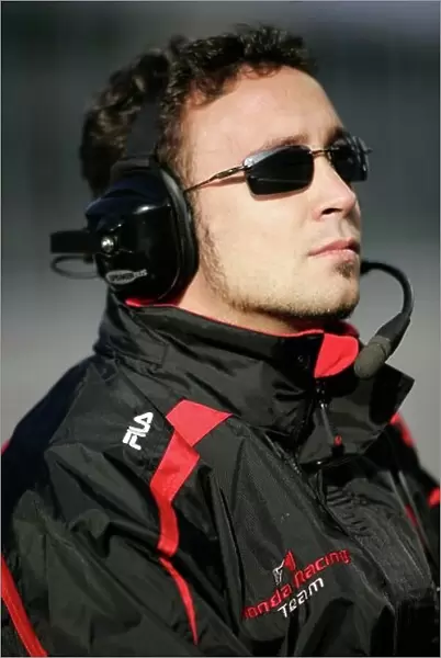 2007 F1 Testing Jerez, Spain. 4th December 2007. Andreas Zuber, Honda RA107. Portrait. World Copyright: Drew Gibson / LAT Photographic