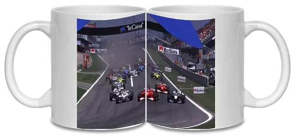 F1Spanish Grand Prix-Ferrari-Michael Schumacher takes the lead
