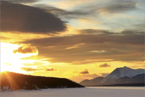 Sunrise Over Dawson Peaks, Teslin, Yukon