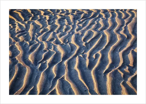 Ripples in the sand at derrynane beach; County kerry, ireland