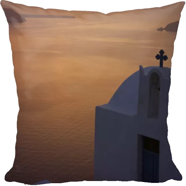 Whitewashed Chapel By Sea At Sunset