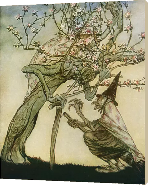 Illustration To The Story The Two Sisters. From The Book English Fairy Tales Retold By F. a. Steel With Illustrations By Arthur Rackham, Published 1927