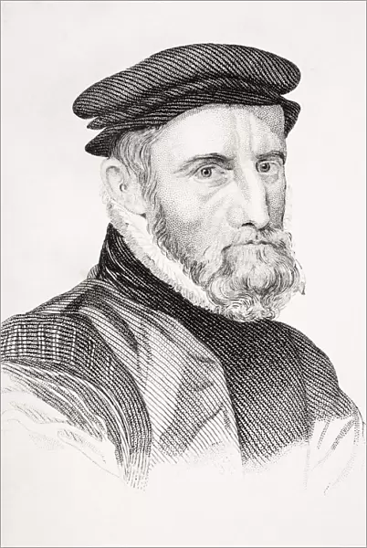 Sir Thomas Gresham 1518  /  19-1579 English Merchant, Financier And Founder Of The Royal Exchange From Old Englands Worthies By Lord Brougham And Others Published London Circa 1880 s