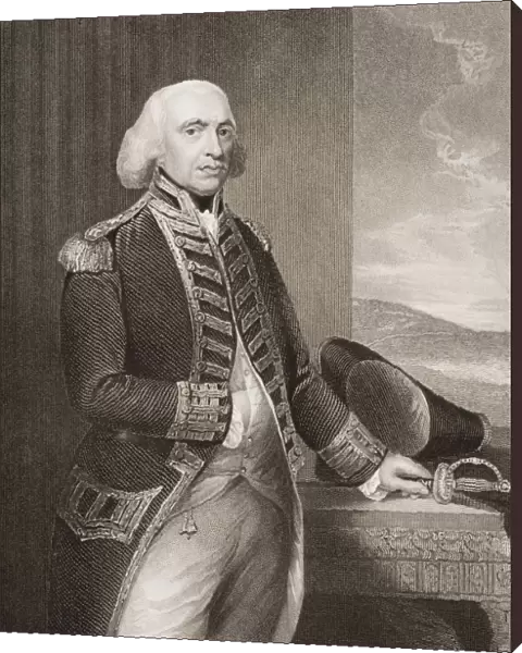 Richard Howe, 1St Earl Howe, 1726-1799. British Admiral. Engraved By H. Robinson From The Original Of Gainsborough. From Englands Battles By Sea And Land By Lieut Col Williams, The London Printing And Publishing Company Circa 1890S