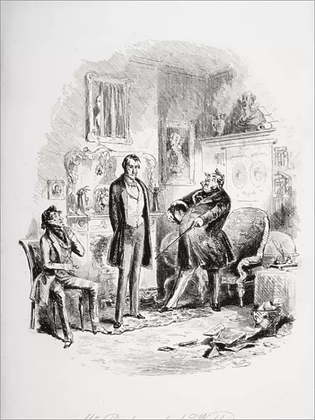 Mr. Dombey And The World. Illustration From The Charles Dickens Novel Dombey And Son By H. K. Browne Known As Phiz