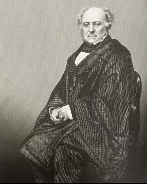 Sir Richard Bethell, 1St. Baron Westbury, 1800-1873. Lord Chancellor Of Great Britain. Engraved By D. J. Pound From A Photograph By Mayall. From The Book The Drawing-Room Of Eminent Personages Volume 1. Published In London 1860