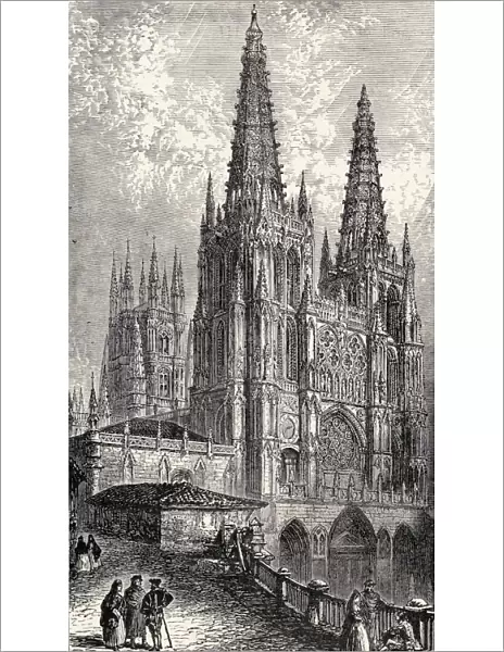 Burgos Cathedral, Burgos, Spain. From The Book Spain A Summary Of Spanish History From The Moorish Conquest To The Fall Of Granada 711 To 1492 By Henry Edward Watts Published 1893