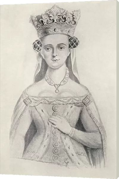 Joan Of Navarre Circa. 1370 To 1437. Queen Consort Of England Through Marriage To King Henry Iv Of England. From The Book Our Queen Mothers By Elizabeth Villiers