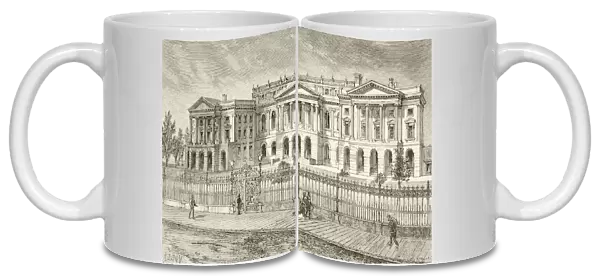 Toronto, Canada. Osgoode Hall In The 19Th Century. From A 19Th Century Illustration