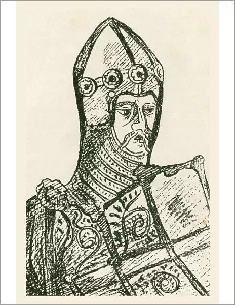 Sir Thomas (De) Hungerford Died 1397. First Person To Be Recorded In The Rolls Of The Parliament Of England As Holding The (Pre-Existing) Office Of Speaker Of The House Of Commons Of England. From The Strand Magazine, Published 1896