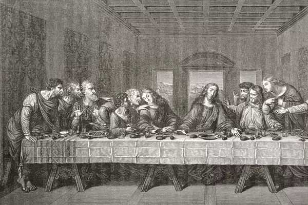The Last Supper After Leonardo Da Vinci. From Histoire Des Peintres, eCole Florentine, Published 1876