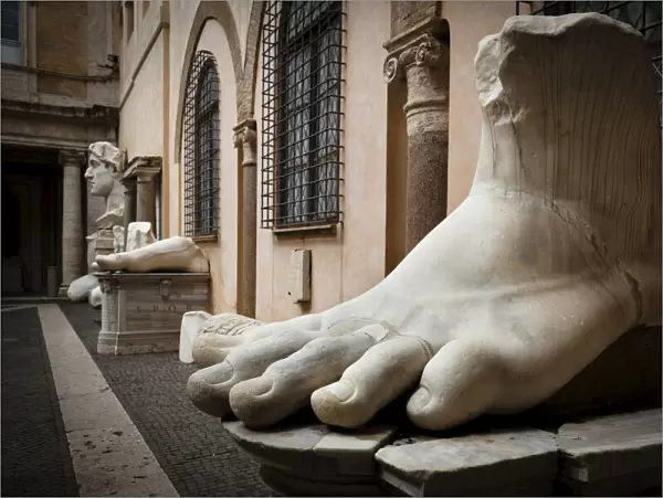 Foot From Statue of Emperor Constantine, Capitoline Museums, Piazza del Campidoglio, Rome, Italy