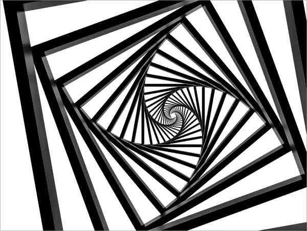 Digital black and white 3-Dimensional art