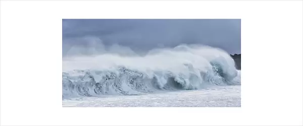 Huge Waves Crash Along The Beach At Djupalonssandur, Snaefellsnes Peninsula; Iceland