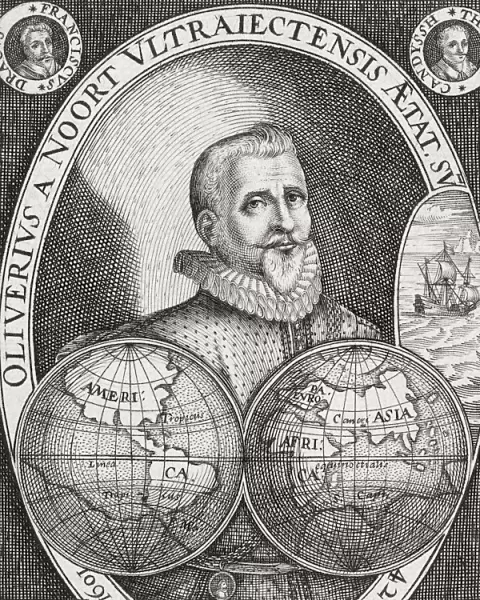 Olivier van Noort, 1558 - 1627. Dutch merchant captain and the first Dutchman to circumnavigate the world